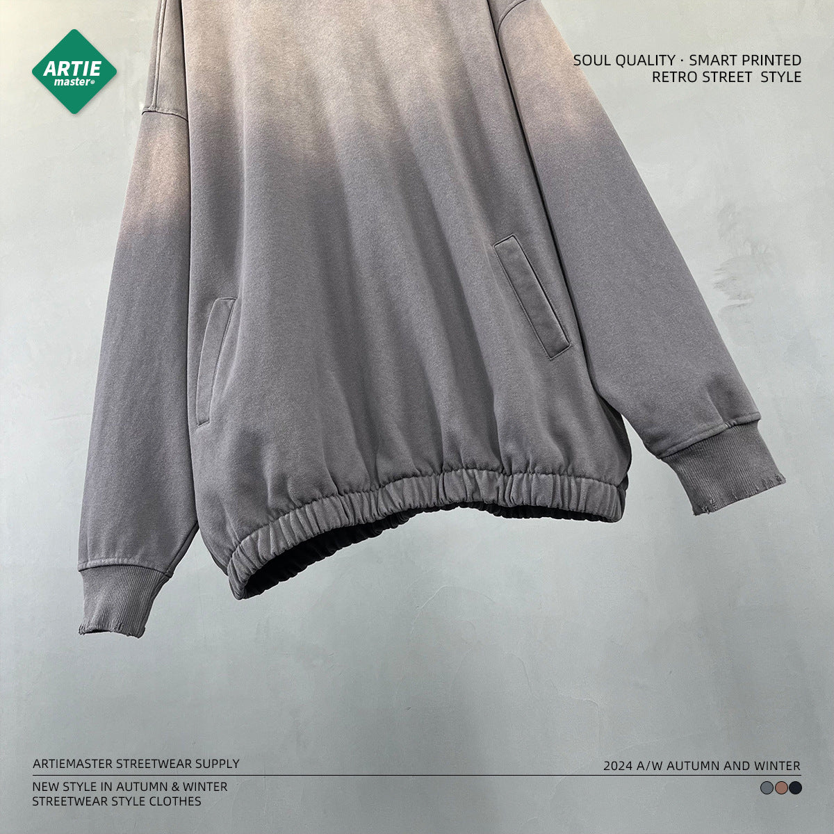 Gradation Spray Dye Hoodie WN7808