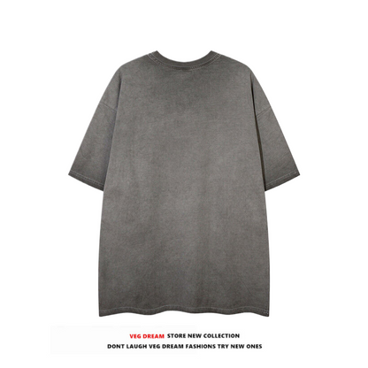 Character Print Unisex Oversize Short Sleeve T-Shirt WN5400
