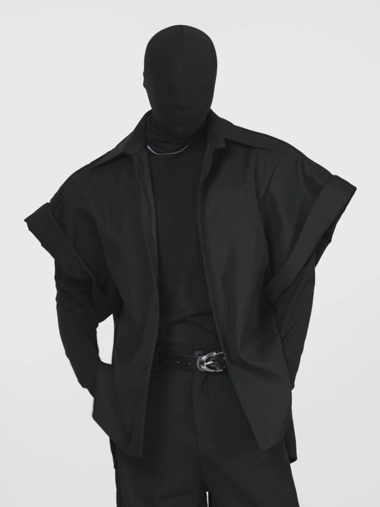 Wide Cuff Design Short Sleeve Shirt WN17378