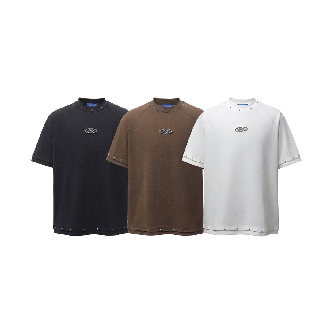 Studs Raglan Short Sleeve T-Shirt WN25505