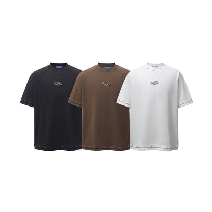 Studs Raglan Short Sleeve T-Shirt WN25505