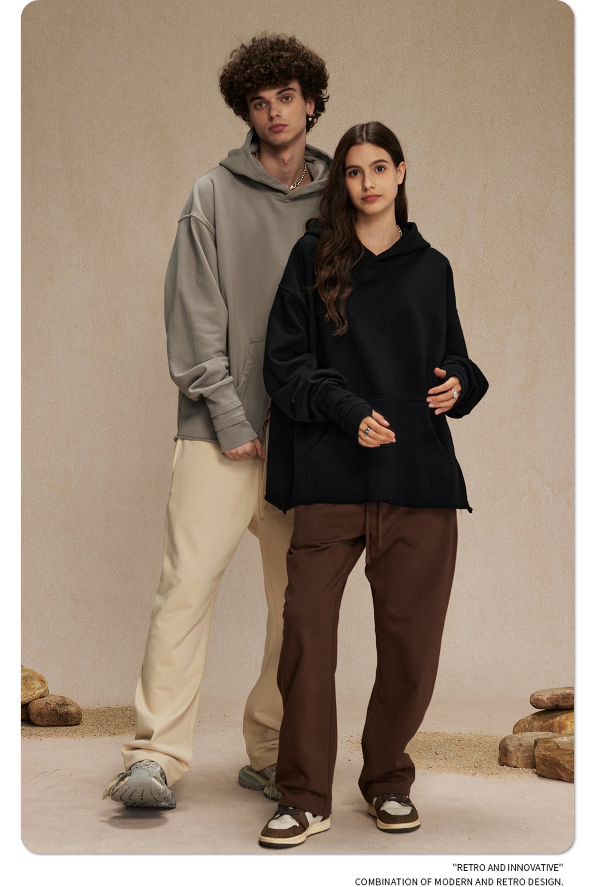 Cut-off Design Thumb Hole Oversize Hoodie WN9982