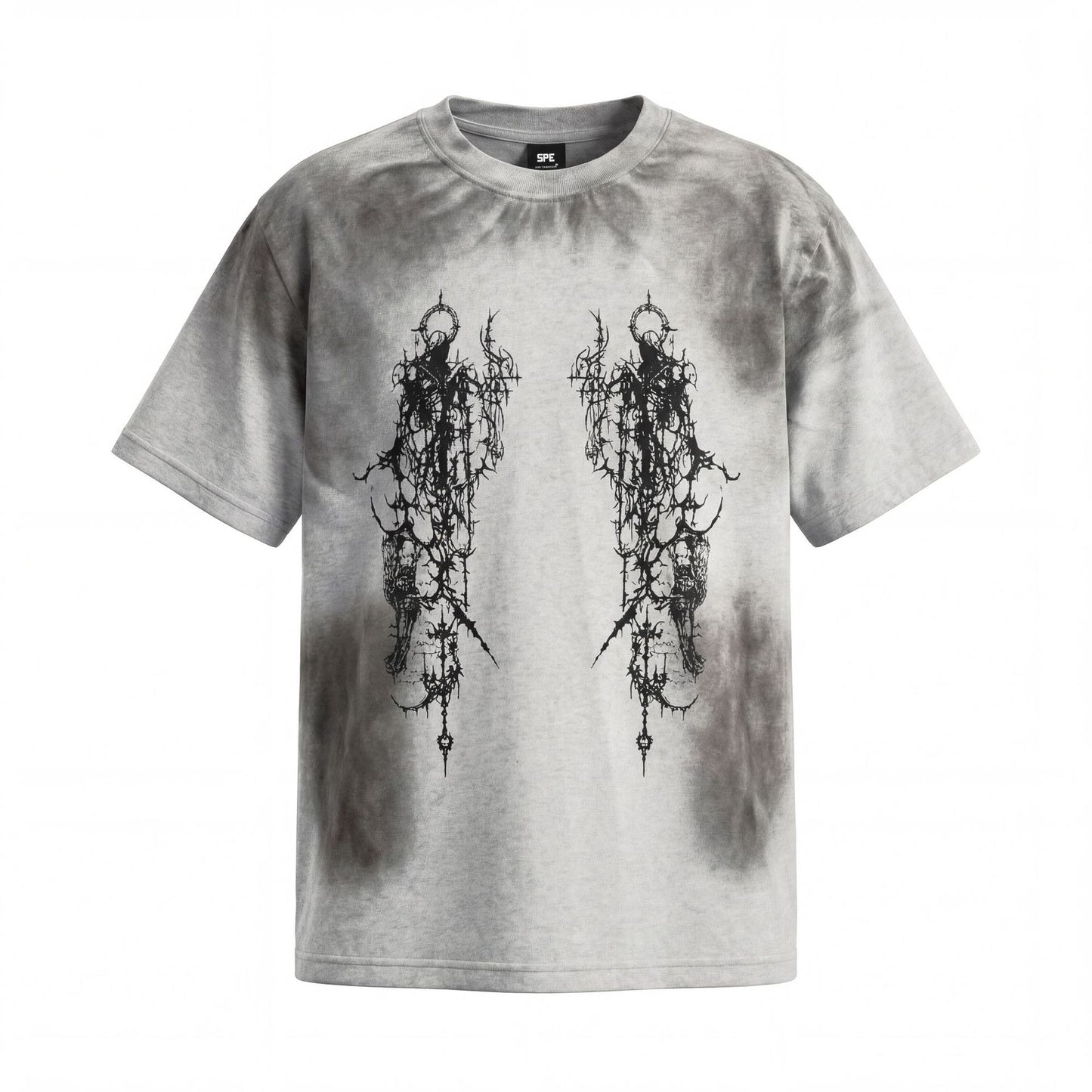 Washed Graphic Art Print Short Sleeve T-Shirt WN25500