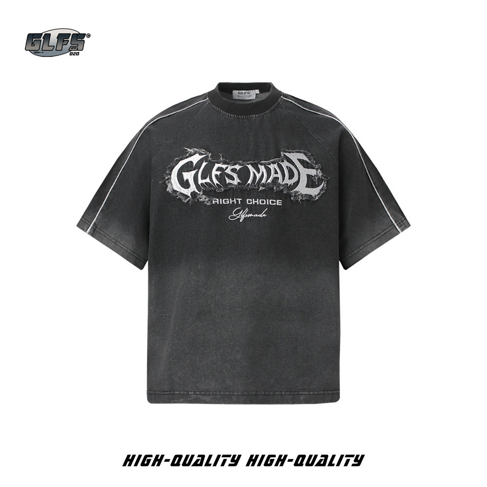 Washed Logo Print Oversize Short Sleeve T-Shirt WN26540