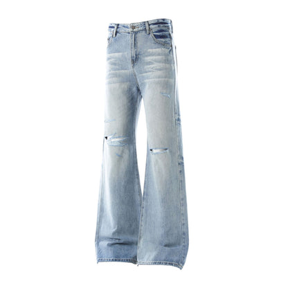 Washed Damage Flare Denim Jeans WN26095