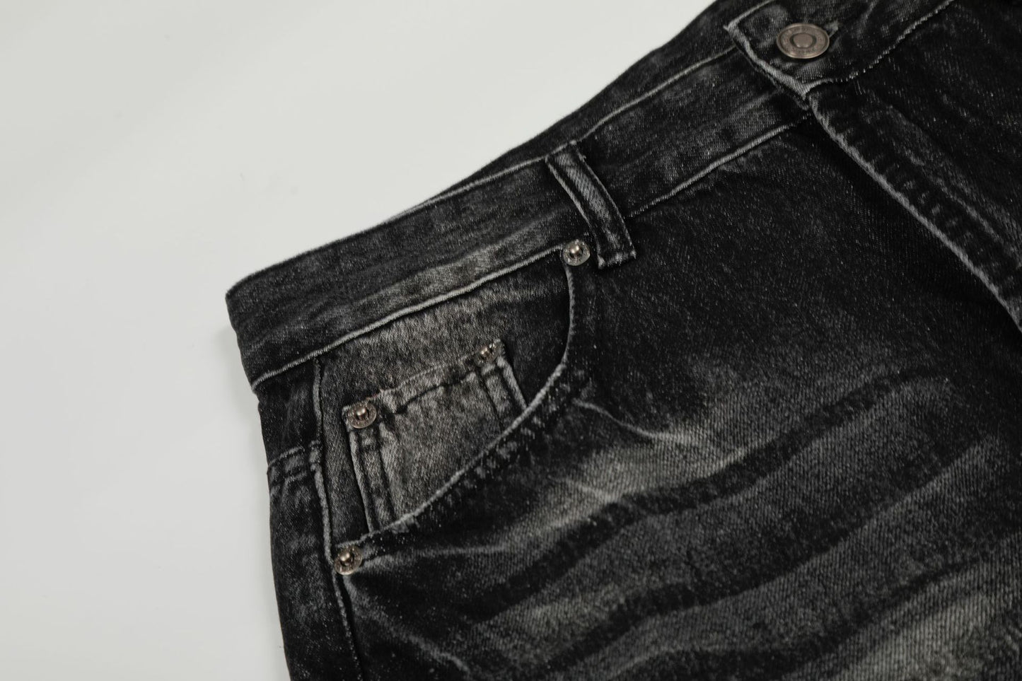 Washed Whiskers Flare Denim Jeans WN25832