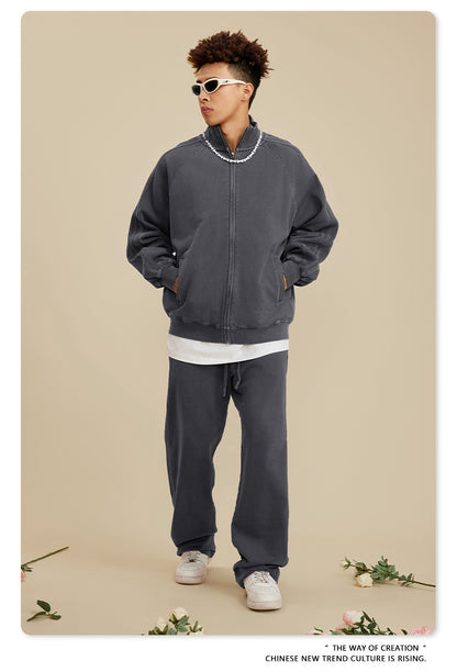 Washed Heavyweight Straight Leg Sweatpants WN6019