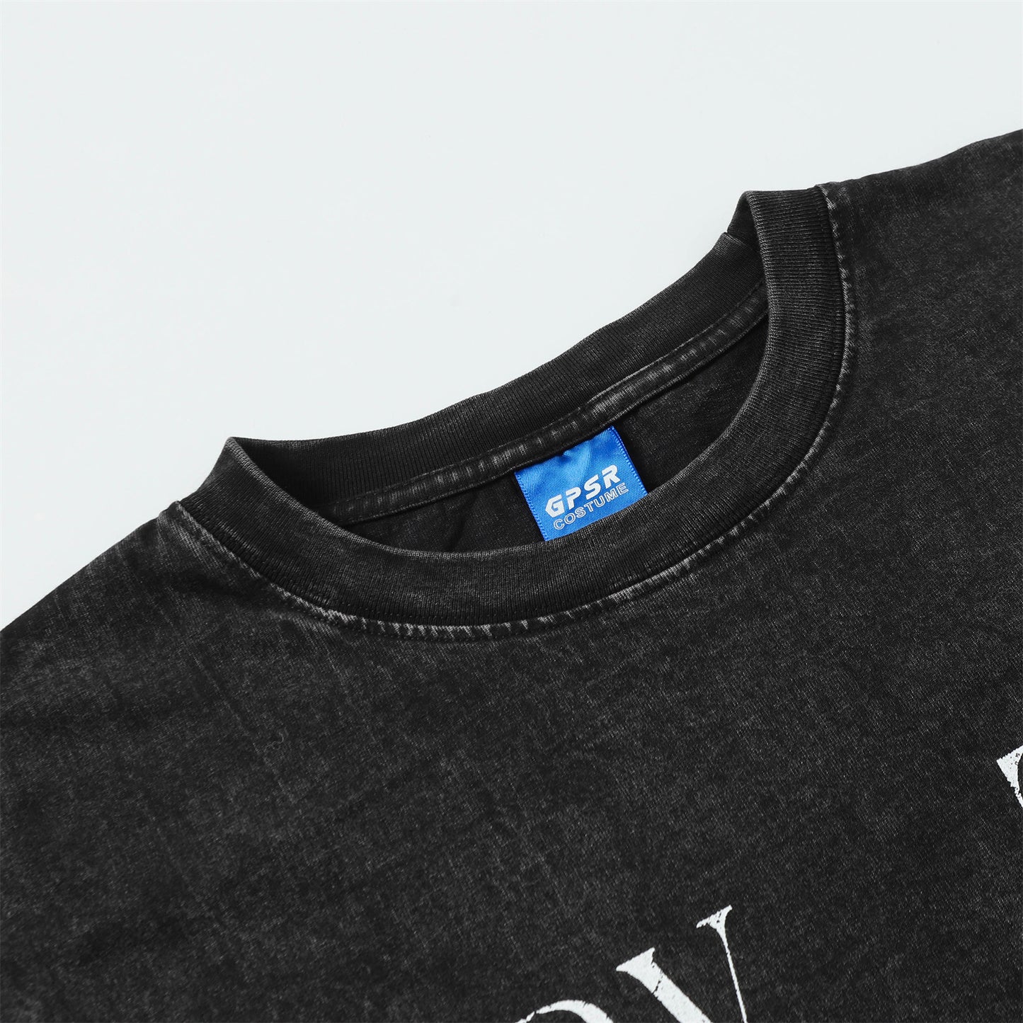 Washed Graffiti Design Oversize Short Sleeve T-Shirt WN15066