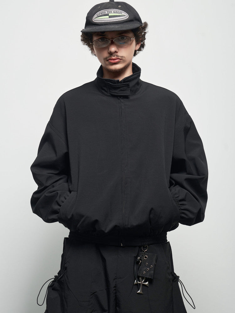 Vintage Imitation Oversize Stand Neck Jacket WN22936