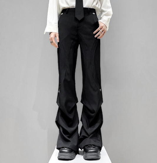 Button Detail Flare Trousers WN23890