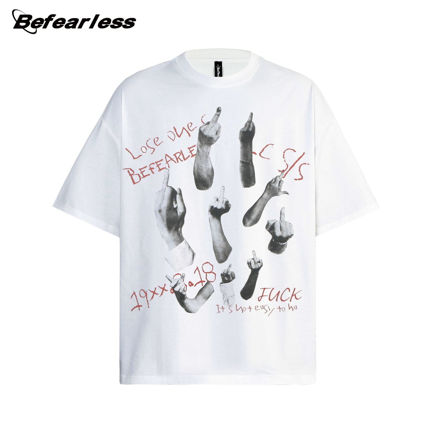 Graphic Letter Print Short Sleeve T-Shirt WN26209