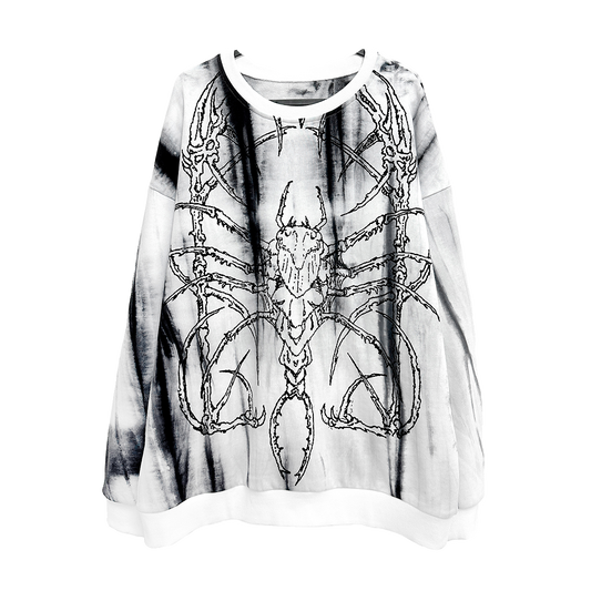 Gothic Print Oversize Sweatshirt WN15578