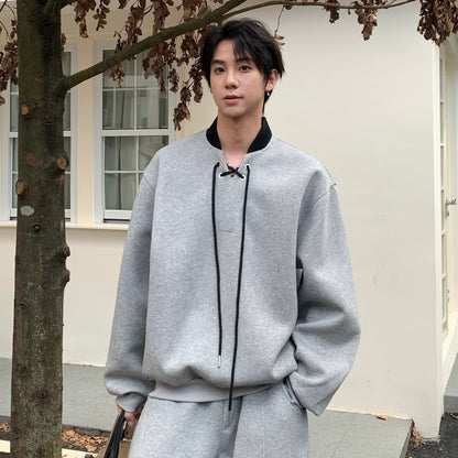 Toggle Button Sweatshirt & Wide Leg Pants Setup WN25201