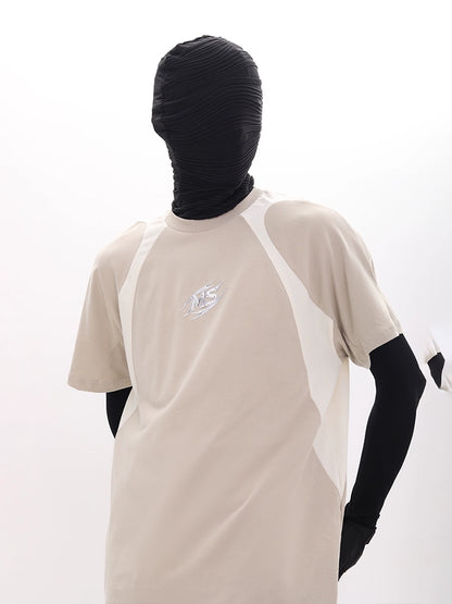 Color Block Patchwork Short Sleeve T-Shirt WN18678