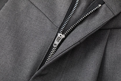 Drape Silhouette Pleats Wide Leg Trousers WN16165