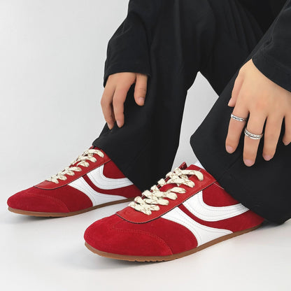 Suede Material Design Derby Sneakers WN19178