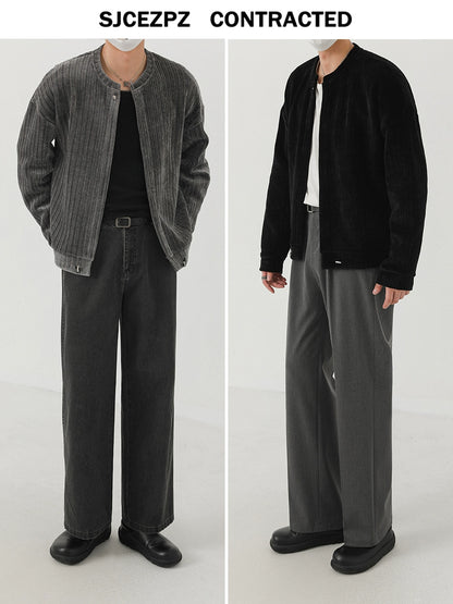 Collarless Knit Cardigan WN21270