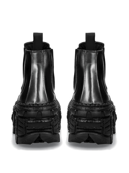 Chunky Sole Design PU Leather Boots WN19187