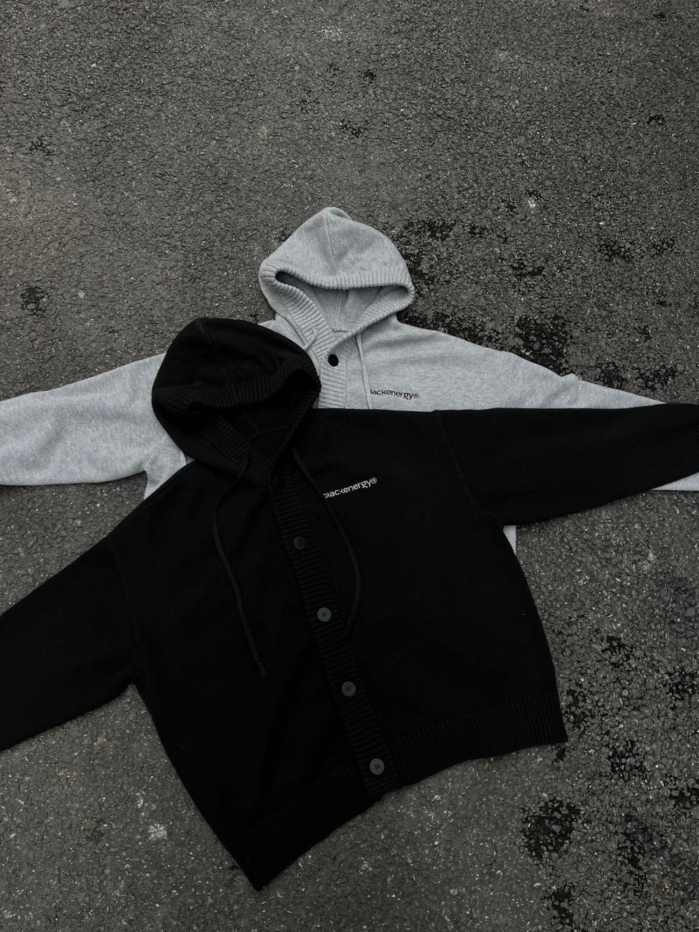 Letter Embroidery Hooded Knit Cardigan WN28125
