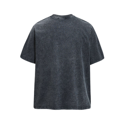 Washed Dog Graphic Cotton Oversize Short Sleeve T-Shirt WN25739