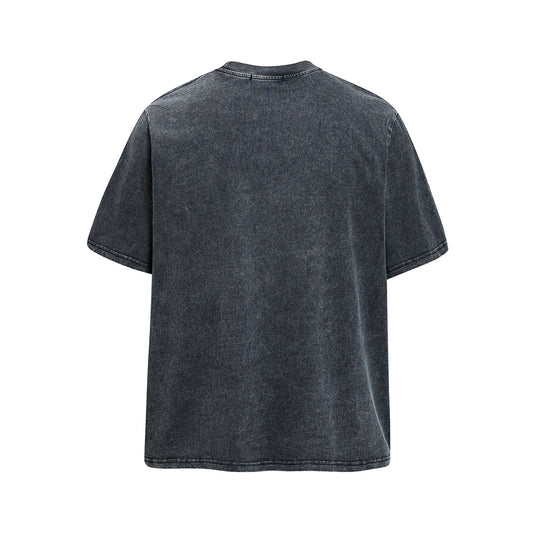 Washed Dog Graphic Cotton Oversize Short Sleeve T-Shirt WN25739