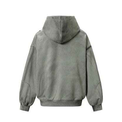 Washed Zipper Hoodie WN12941