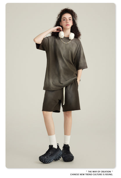 Washed Oversize Short-sleeve T-shirt WN6443