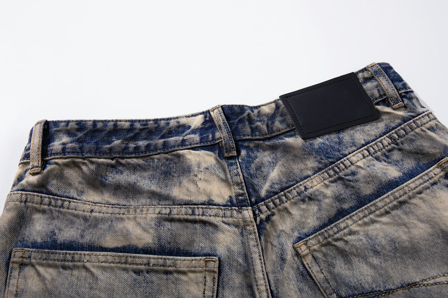 Washed Design Wide Leg Denim Jeans WN23047