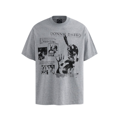 Portrait Letter Print Short Sleeve T-Shirt WN25415
