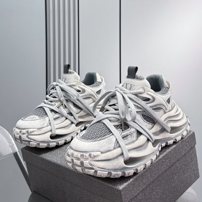 Chunky Platform Mesh Lace-Up Sneakers WN24835