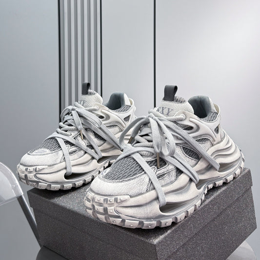 Chunky Platform Mesh Lace-Up Sneakers WN24835