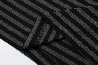 Stripe Cross Rhinestone Short Sleeve T-Shirt WN25781