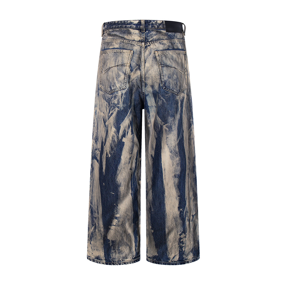 Washed Design Wide Leg Denim Jeans WN23047