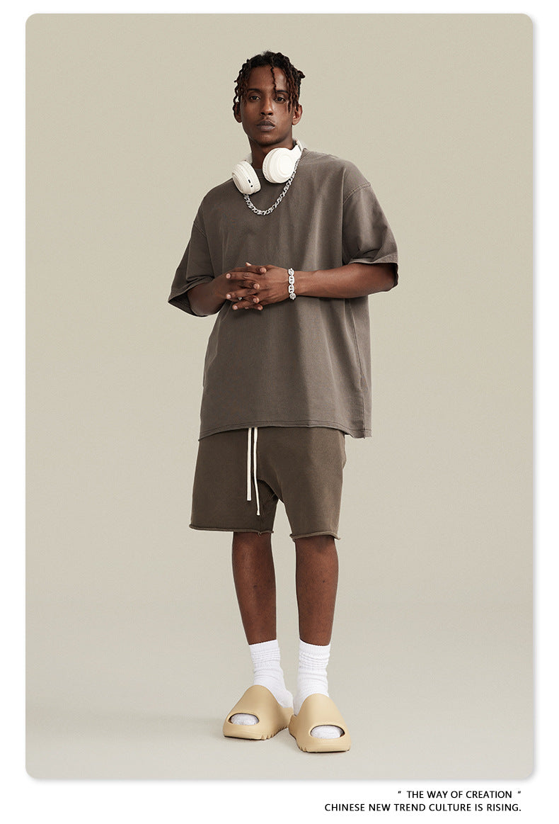 Water Washed Heavyweight Oversize Short Sleeve T-Shirt WN6077