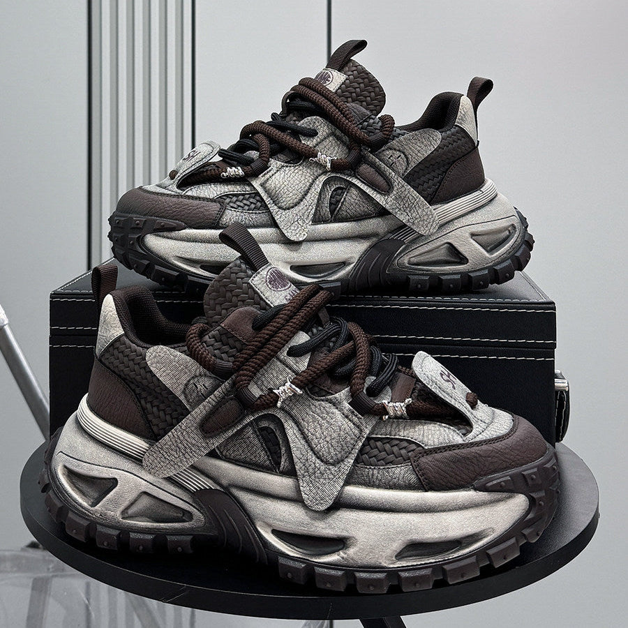 Platform Height-Increasing Damage Dad Sneakers WN24738