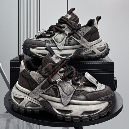 Platform Height-Increasing Damage Dad Sneakers WN24738