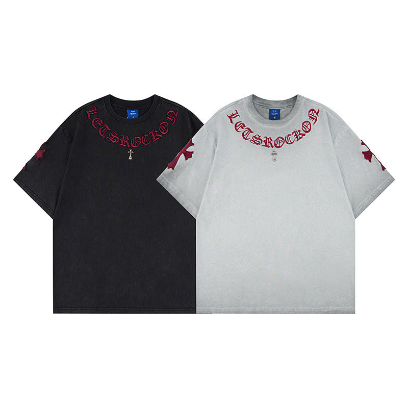 Washed Cross Logo Short Sleeve T-Shirt WN25796