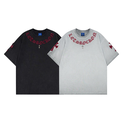 Washed Cross Logo Short Sleeve T-Shirt WN25796