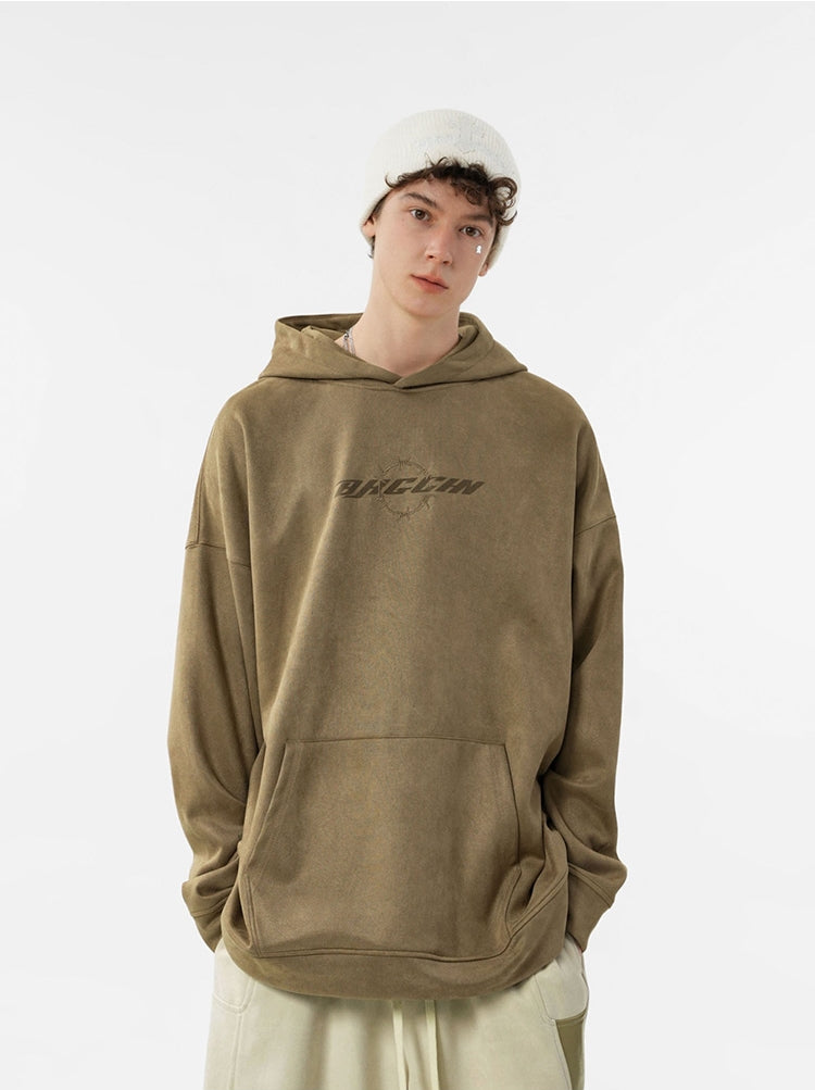 Oversize Suede Hoodie WN9834