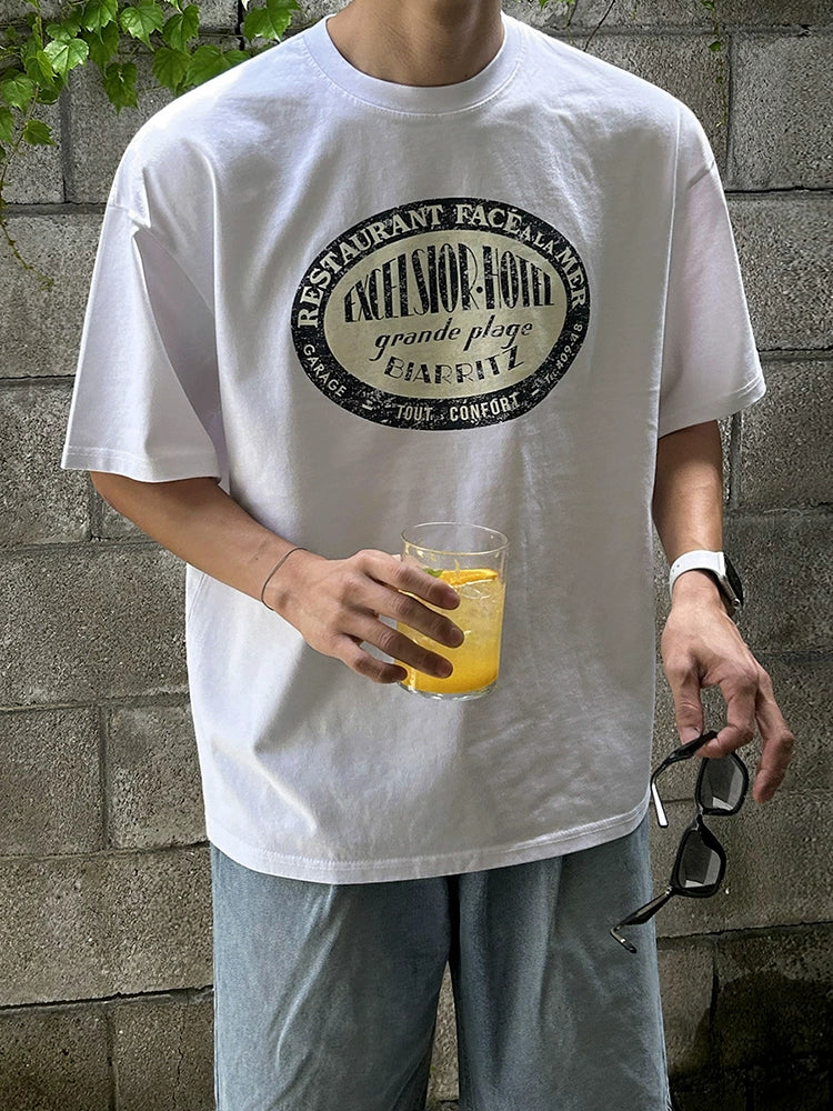 Graphic Letter Print Oversize Short Sleeve T-Shirt WN20293