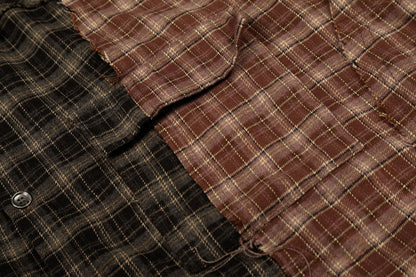 Plaid Washed Damage Long Sleeve Shirt WN25603