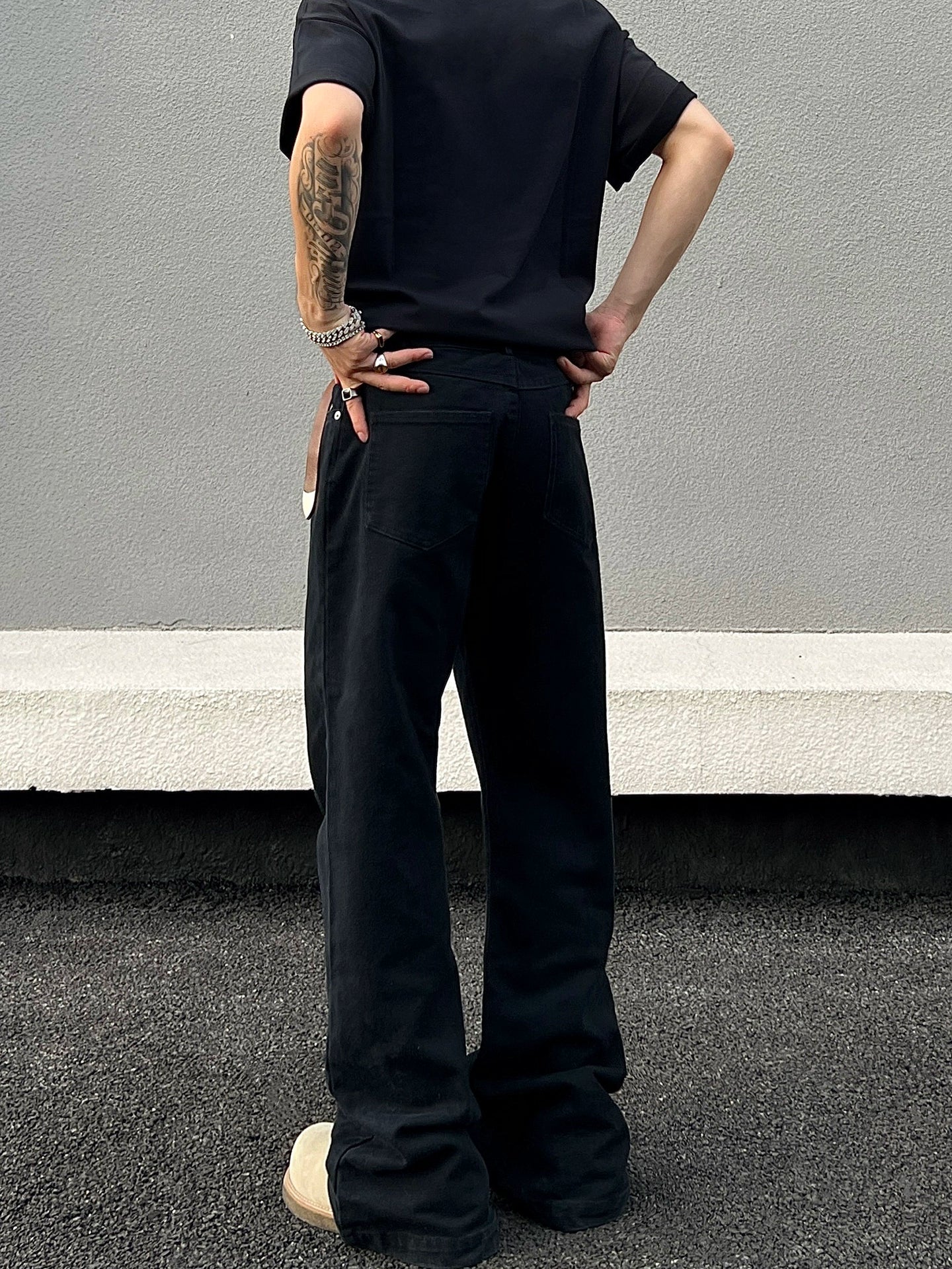 Curved Flare Denim Jeans WN21452