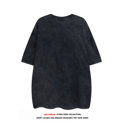 Oversize Print Short-sleeve T-shirt WN5497