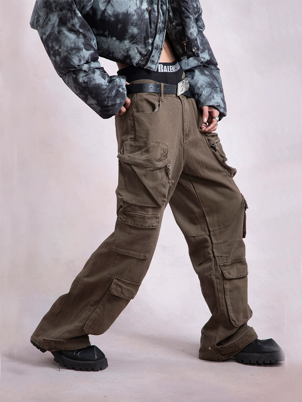 Multi-Pocket Straight Cargo Pants WN9323