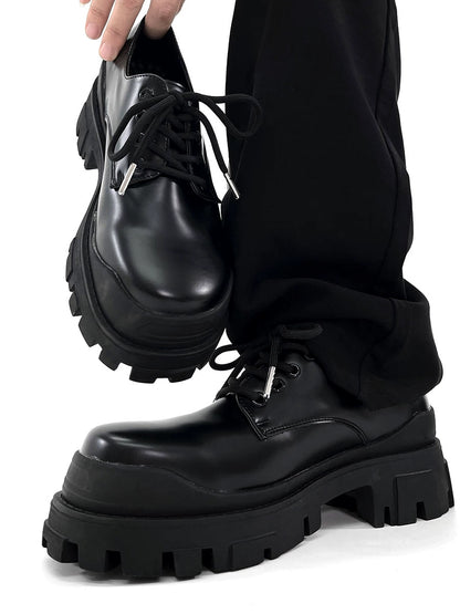 Platform Sole Leather Shoes WN19171