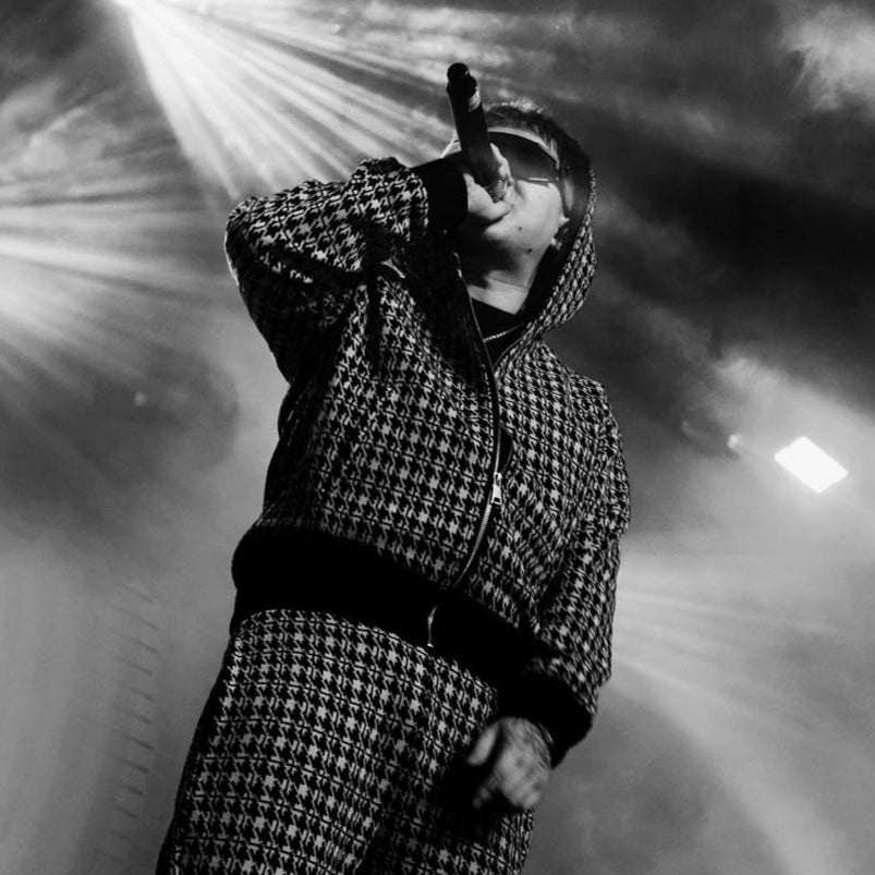 Houndstooth Hooded Zipper Jacket & Micro Flare Pants Setup WN21011