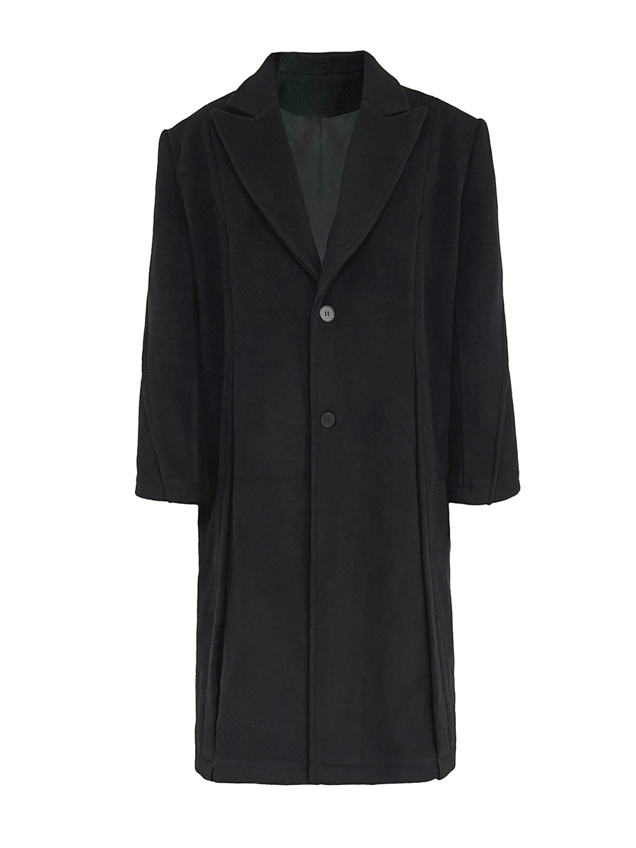 Wool Blend Oversize Long Coat WN8566