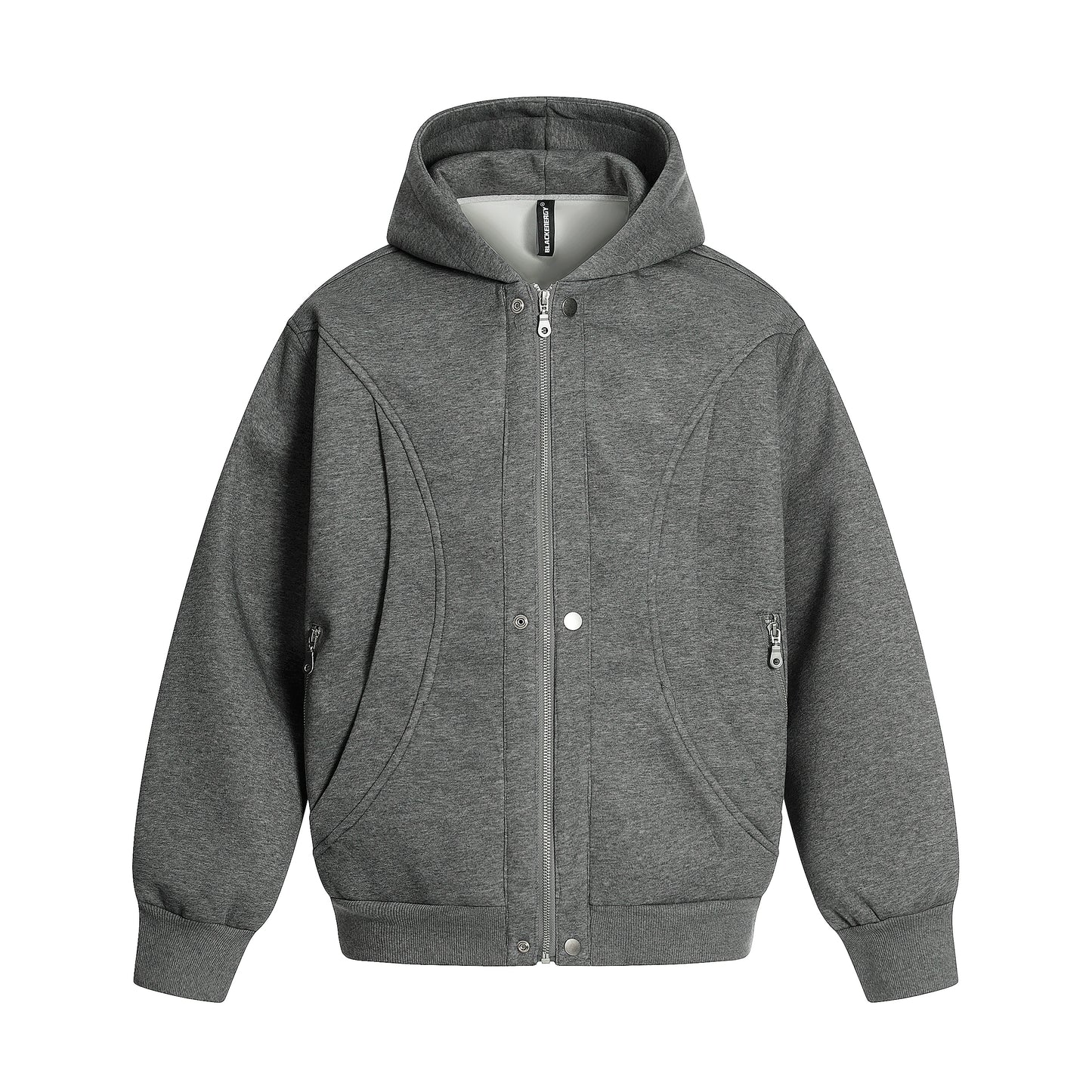 Deconstructed Oversize Zipper Hoodie & Wide Leg Sweatpants Setup WN20582