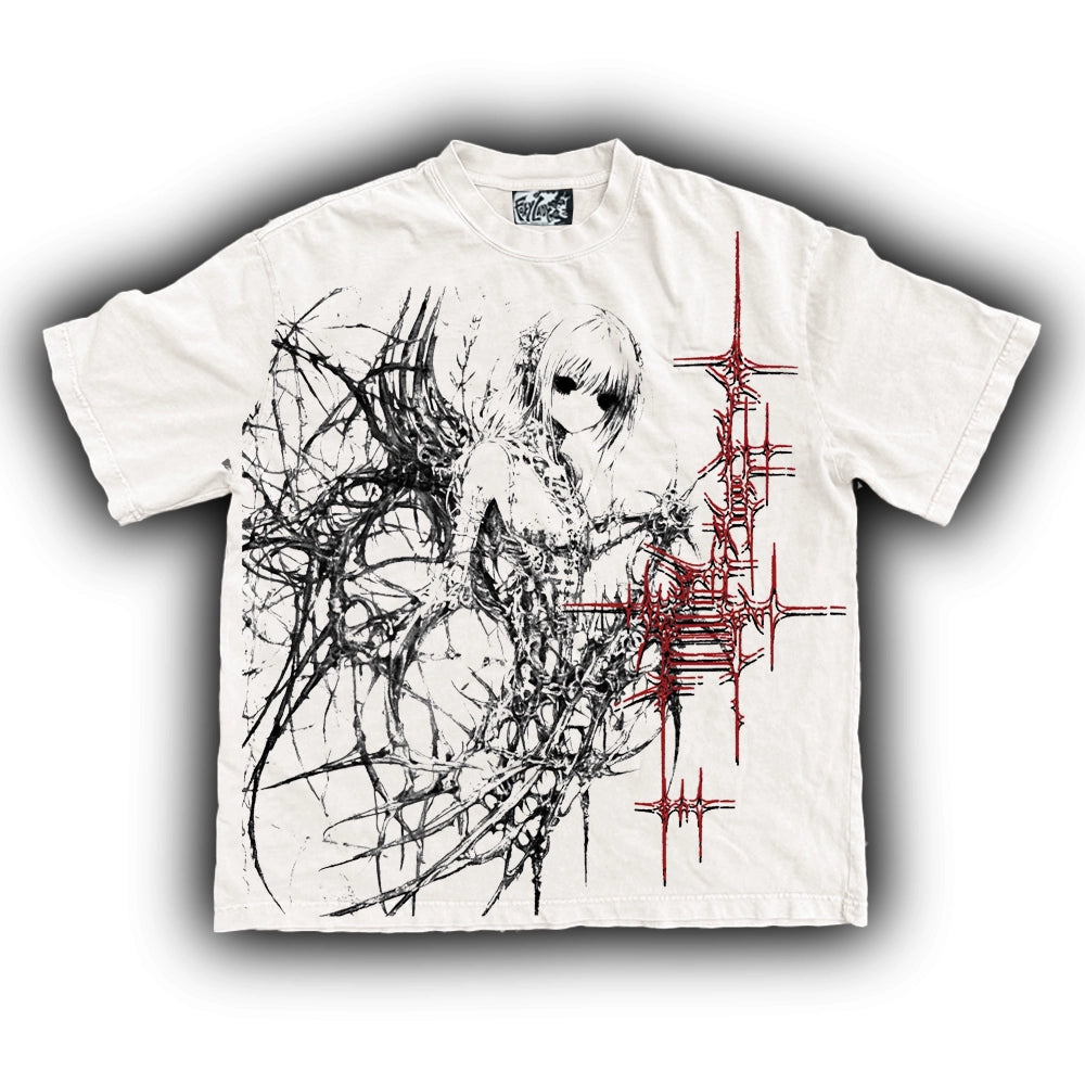 Anime Graffiti Print Short Sleeve T-Shirt WN18752