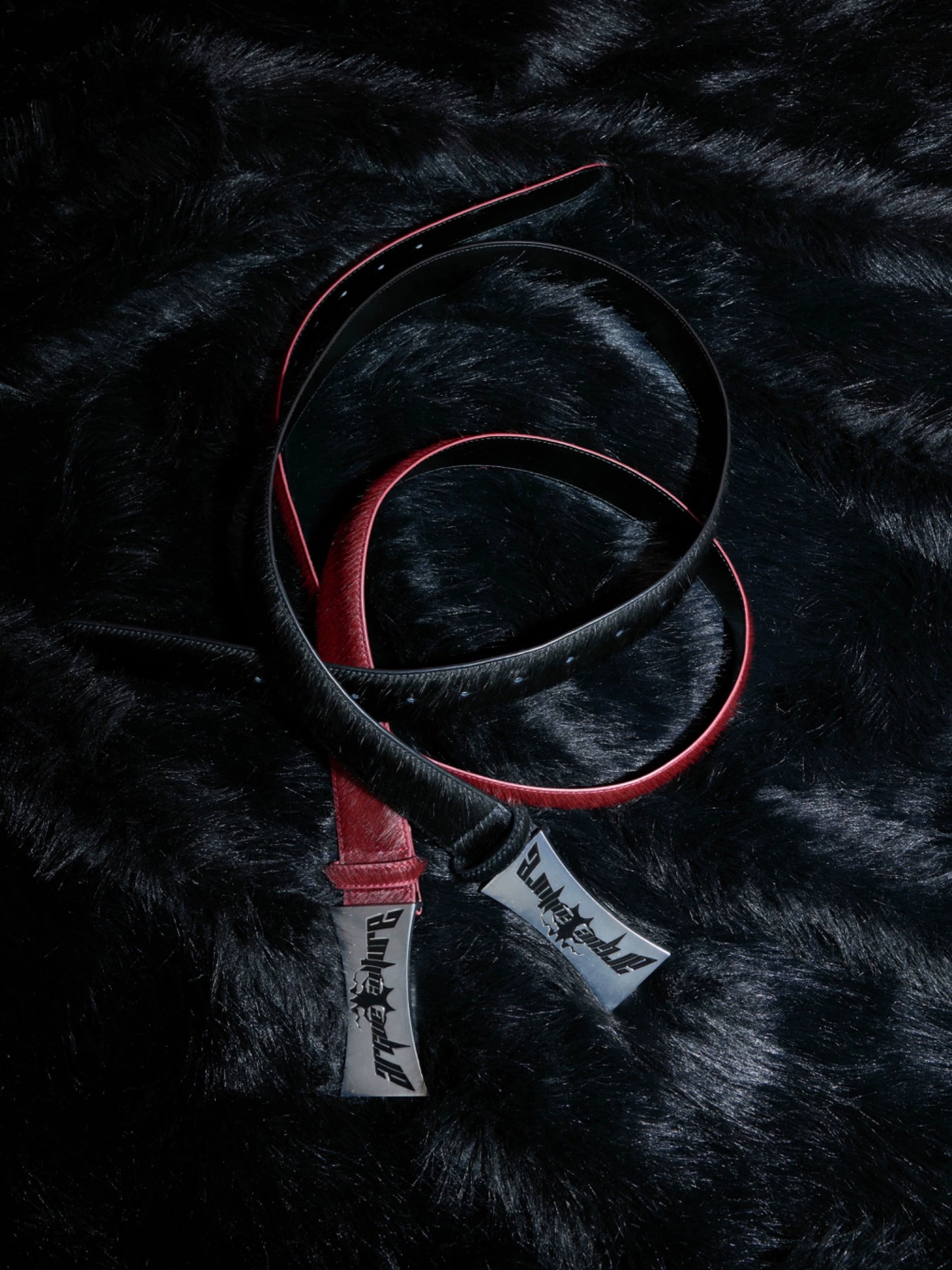 Heavyweight Aged Metal Buckle Genuine Hair Leather Belt WN18326